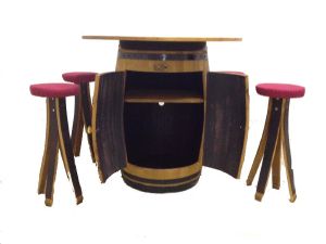 Table barrique en bois