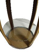 Table Haute Mange Debout Plateau en Verre