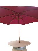 Table Haute Barrique Réhaussée + Parasol