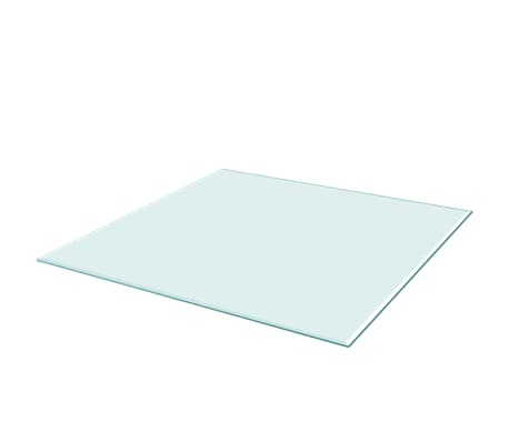 Plateau en verre sécurit carré 80x80 cm