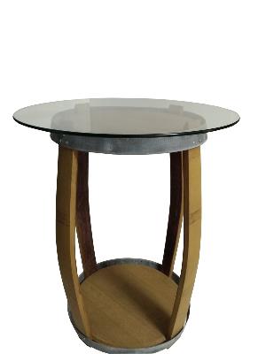 Tonneau Mange Debout Plateau Verre Rond