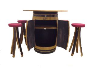 Table Tonneau Bar + Tabourets