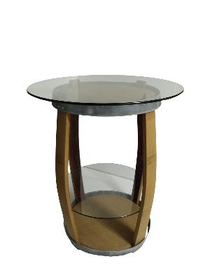 Table Haute Mange Debout Plateau en Verre